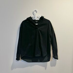 UNIQLO | Women's small Corduroy Skipper Collar Long sleeve Dark Green Top